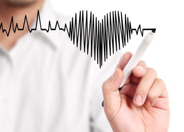 Çizim kalp işareti el