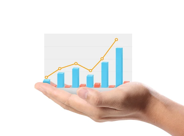 Graphs on hand, meeting concept — Stock Photo, Image