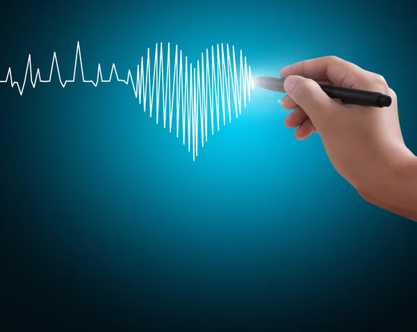 Hand drawing heart marker — Stock Photo, Image