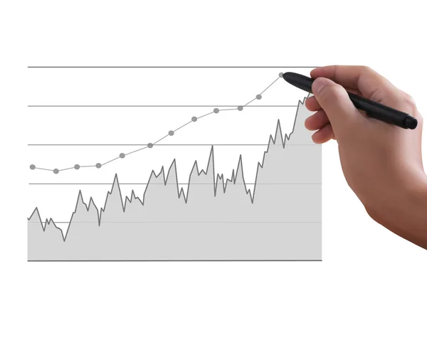 Hand ritning diagram visa — Stockfoto