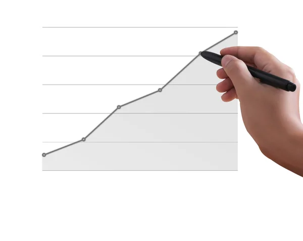 Hand drawing  chart show — Stock Photo, Image