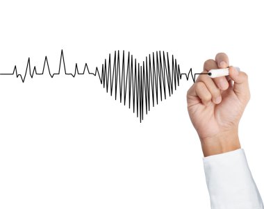 Çizim kalp işareti el