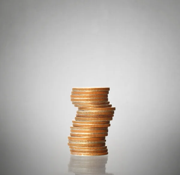 Coins graph stock market — Stock Photo, Image