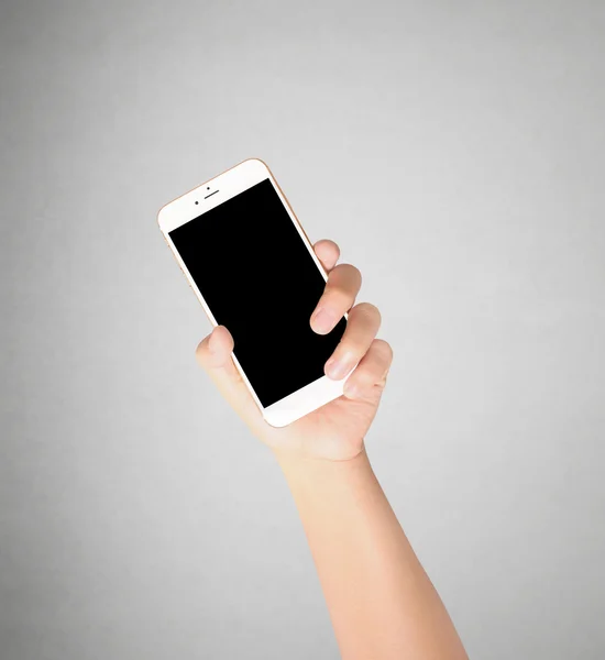 Ekran dotykowy smartfon w dłoni — Zdjęcie stockowe