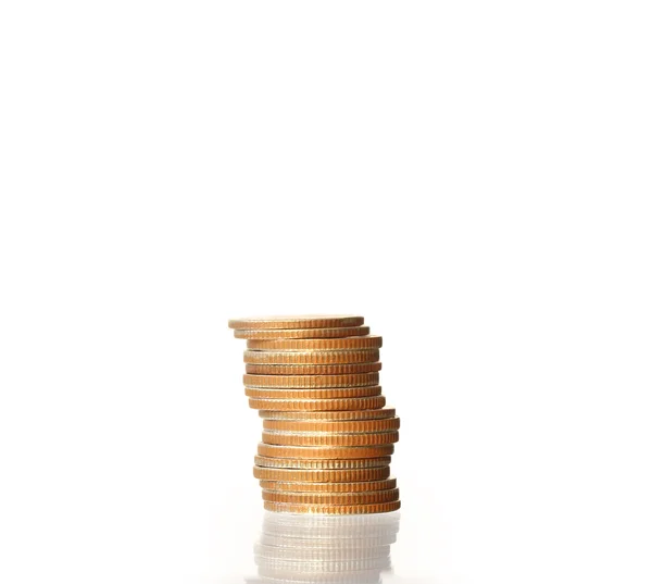 Coins graph stock market — Stock Photo, Image