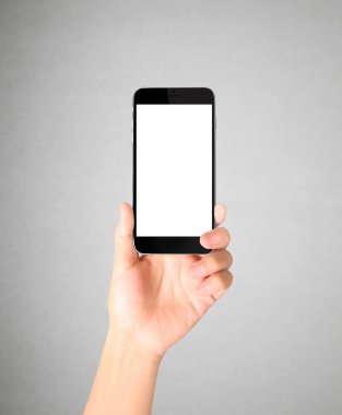 Bir elde ekran akıllı telefonuna dokun