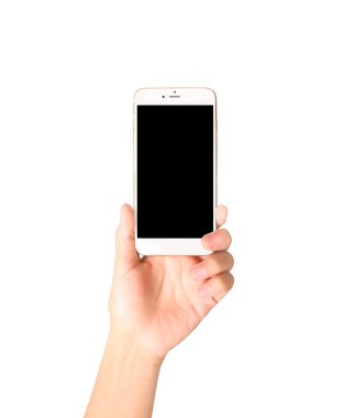 Bir elde ekran akıllı telefonuna dokun