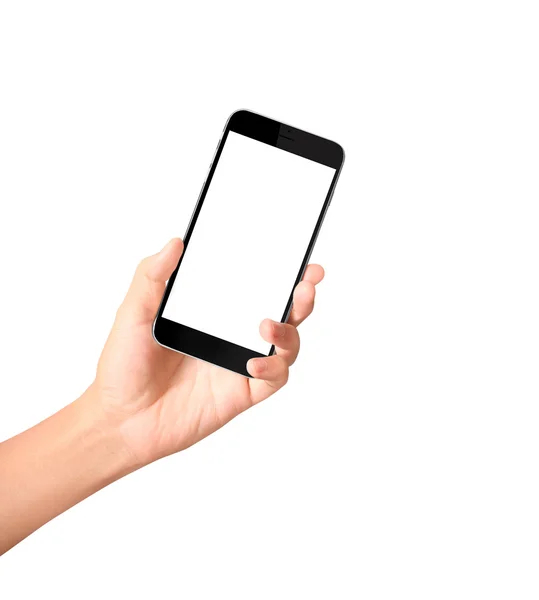 Smartphone touch screen in una mano — Foto Stock