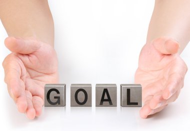 Açık el metal bir kutuda şekillendirme kavramı kelime