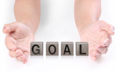 Açık el metal bir kutuda şekillendirme kavramı kelime