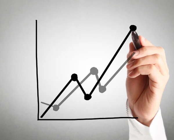 Gráfico de dibujo a mano mostrar — Foto de Stock