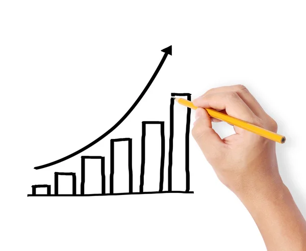 Hand ritning diagram visa — Stockfoto