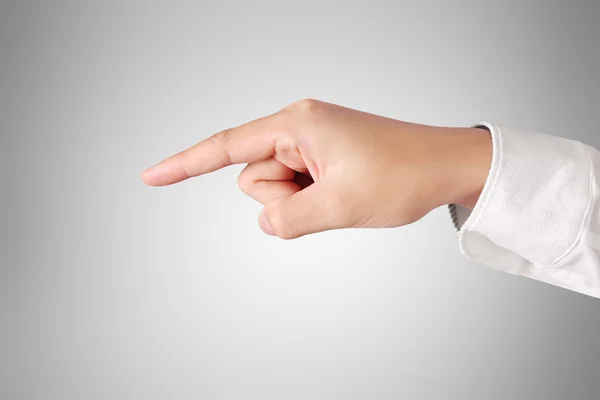 Hombre mano izquierda toque gesto — Foto de Stock