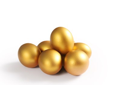 izole altın Paskalya yortusu yumurta