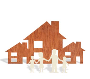 Oyuncak ahşap ev şeklinde diyagramı