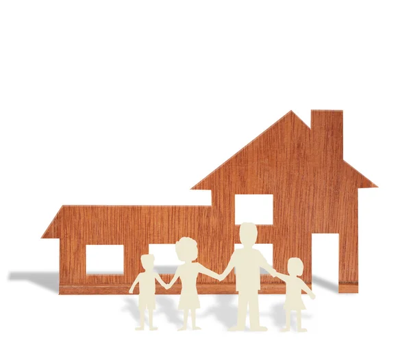 Toy wood house form of  diagram — Stock Photo, Image