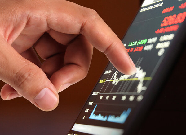 using smartphone Stock market