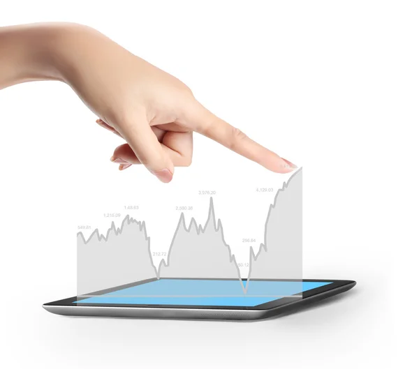 Hands holding digital tablet — Stock Photo, Image