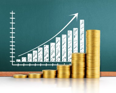 Madeni paralar borsa grafiği