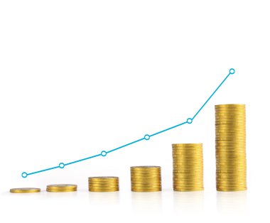 Madeni paralar borsa grafiği