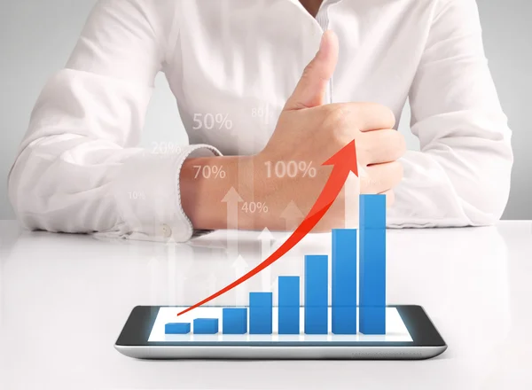 Hands holding  digital tablet — Stock Photo, Image
