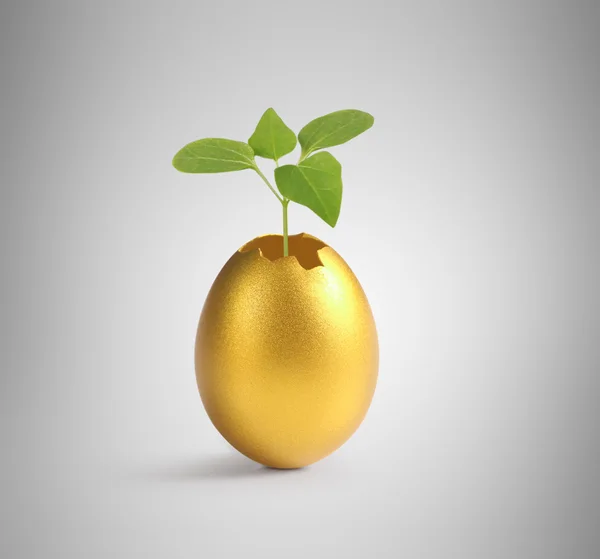 Golden a easter egg — Stock Photo, Image