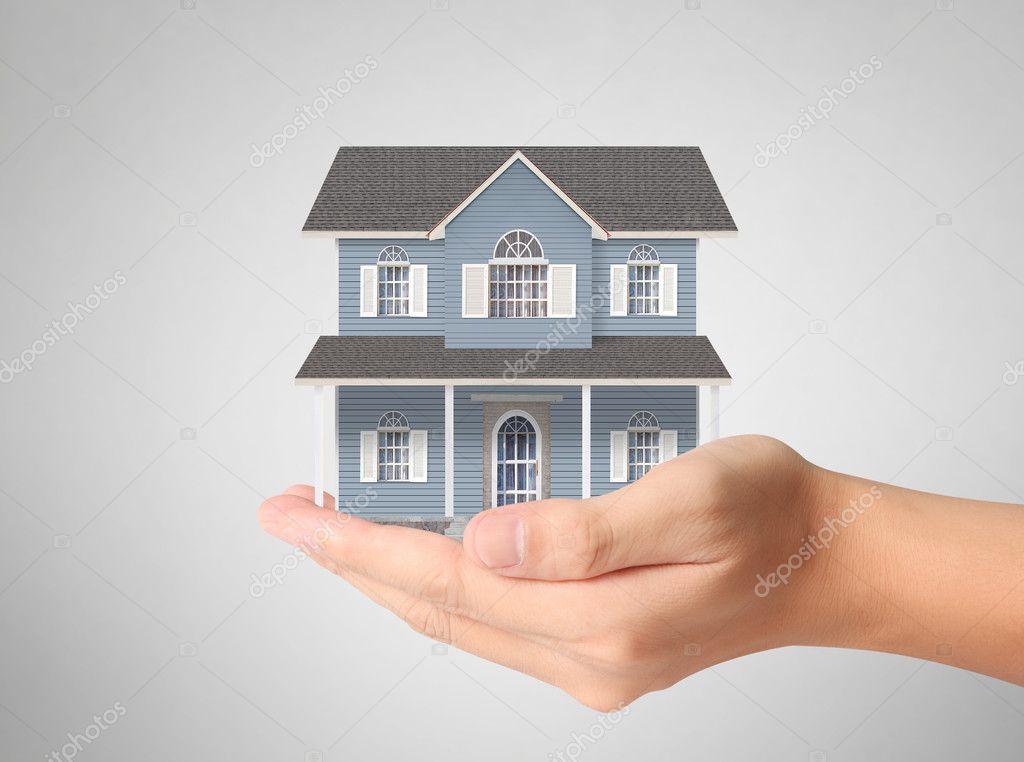 Concetto di ipoteca di casa dalla mano — foto stock © aeydenphumi ... Ipotecare casa per mutuo