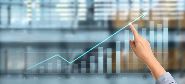 Businessplan graph growth and increase of chart positive indicat