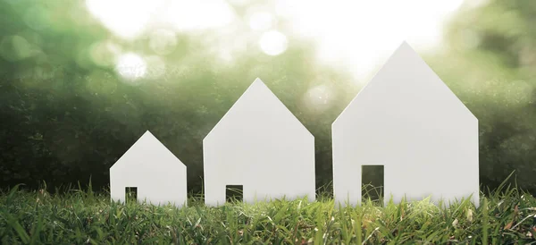 Huismodel Daar Ruimte Home Eco Vastgoed Concept — Stockfoto