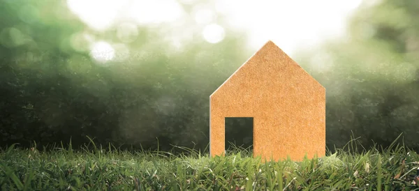 Huismodel Daar Ruimte Home Eco Vastgoed Concept — Stockfoto