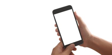 El ele tutuşan akıllı telefon aygıtı ve ekrana dokunma