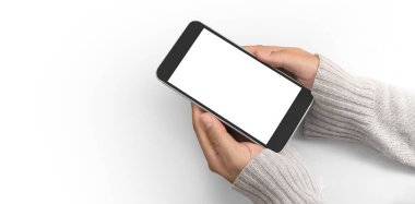 El ele tutuşan akıllı telefon aygıtı ve ekrana dokunma