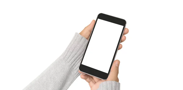 Handhaltendes Smartphone Gerät Und Touchscreen — Stockfoto