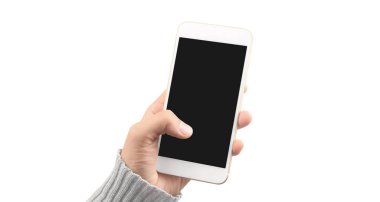 El ele tutuşan akıllı telefon aygıtı ve ekrana dokunma