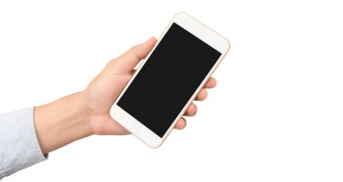 El ele tutuşan akıllı telefon aygıtı ve ekrana dokunma