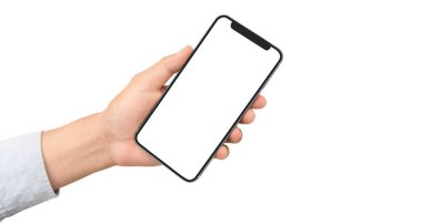 El ele tutuşan akıllı telefon aygıtı ve ekrana dokunma