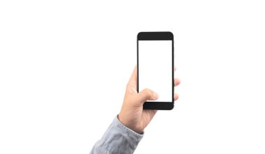 El ele tutuşan akıllı telefon aygıtı ve ekrana dokunma