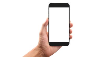 El ele tutuşan akıllı telefon aygıtı ve ekrana dokunma