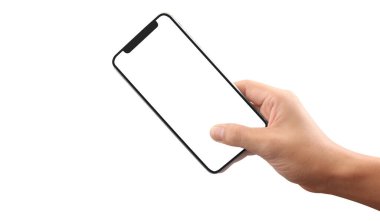 El ele tutuşan akıllı telefon aygıtı ve ekrana dokunma