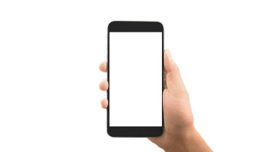 El ele tutuşan akıllı telefon aygıtı ve ekrana dokunma