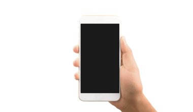 El ele tutuşan akıllı telefon aygıtı ve ekrana dokunma