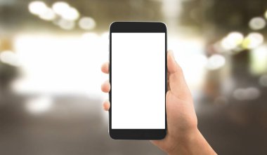 El ele tutuşan akıllı telefon aygıtı ve ekrana dokunma