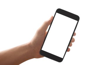 El ele tutuşan akıllı telefon aygıtı ve ekrana dokunma