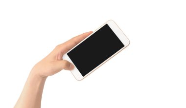 El ele tutuşan akıllı telefon aygıtı ve ekrana dokunma