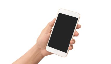 El ele tutuşan akıllı telefon aygıtı ve ekrana dokunma