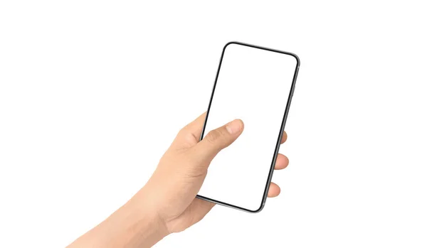 Dispositivo Mano Para Smartphone Pantalla Táctil —  Fotos de Stock