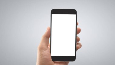 El ele tutuşan akıllı telefon aygıtı ve ekrana dokunma