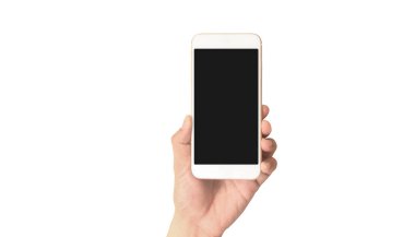 El ele tutuşan akıllı telefon aygıtı ve ekrana dokunma