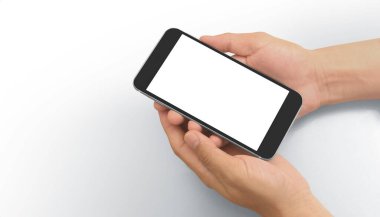El ele tutuşan akıllı telefon aygıtı ve ekrana dokunma