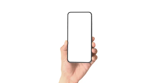 Main Tenant Smartphone Appareil Écran Tactile — Photo
